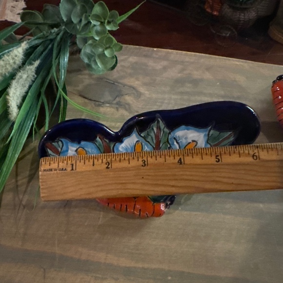 Set of Mexican Pottery Colorful Butterfly Wall Plaque Hand Painted Art Decor - Picture 4 of 7